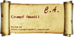 Czumpf Amadil névjegykártya
